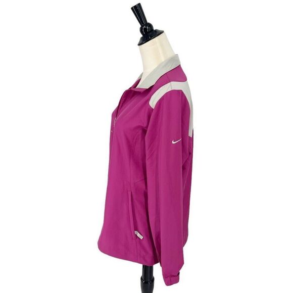 Nike Golf Women’s Medium Fuchsia 1/4 Zip Pullover Jacket Lightweight Windbreaker - Picture 4 of 8